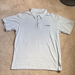 Columbia Omni-Freeze Advanced Cooling Light Gray Men’s Golf Shirt.  Size Large
